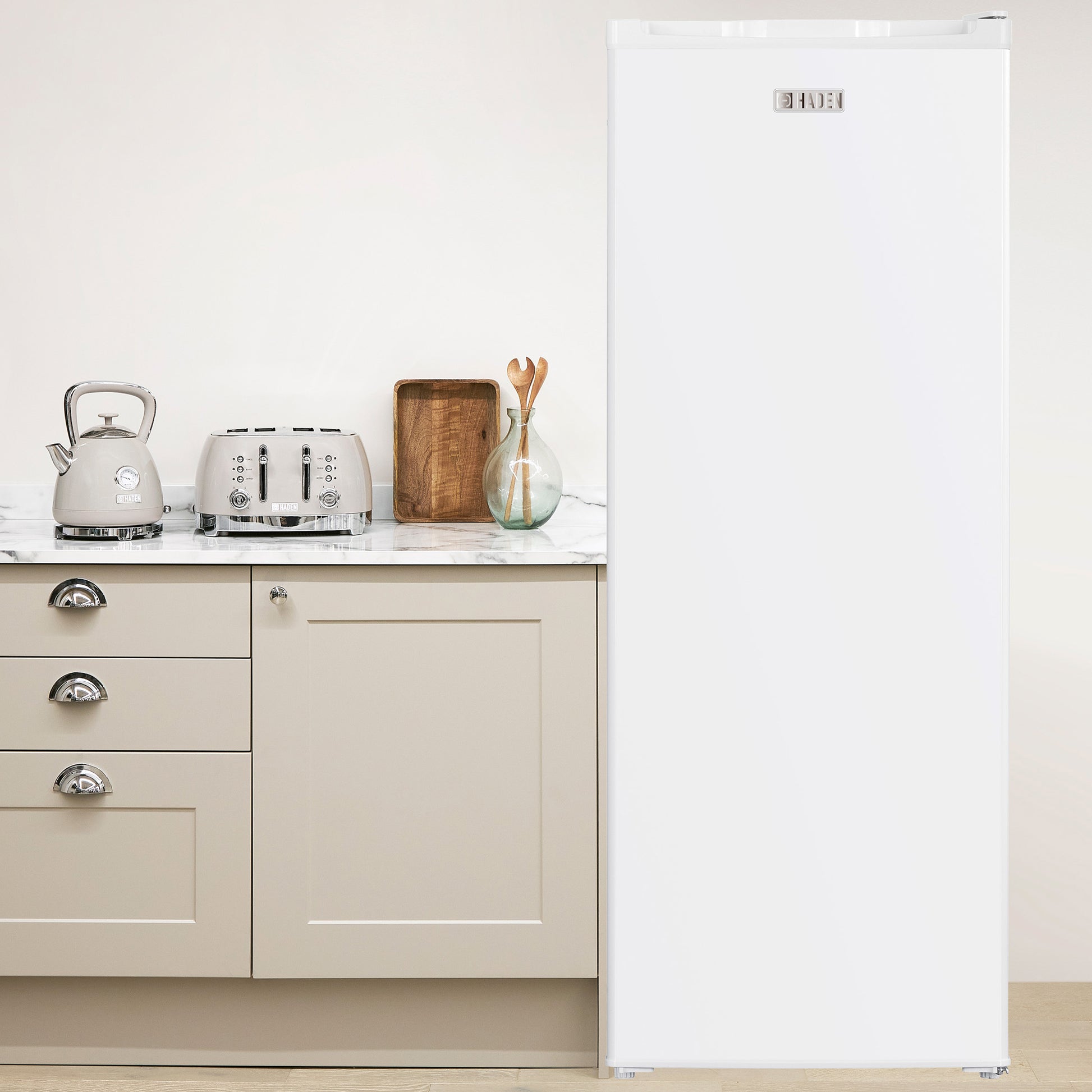 HL316W-E 55cm Tall Larder Fridge - White Refrigerators Haden