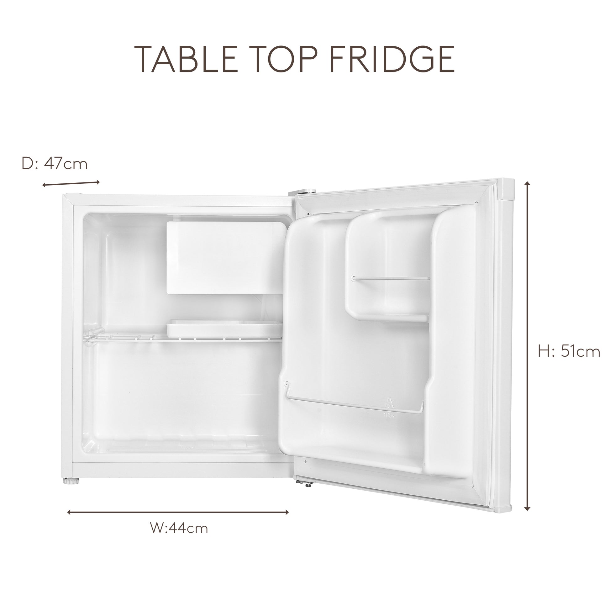 HR55W-E Table Top Fridge Refrigerators Haden