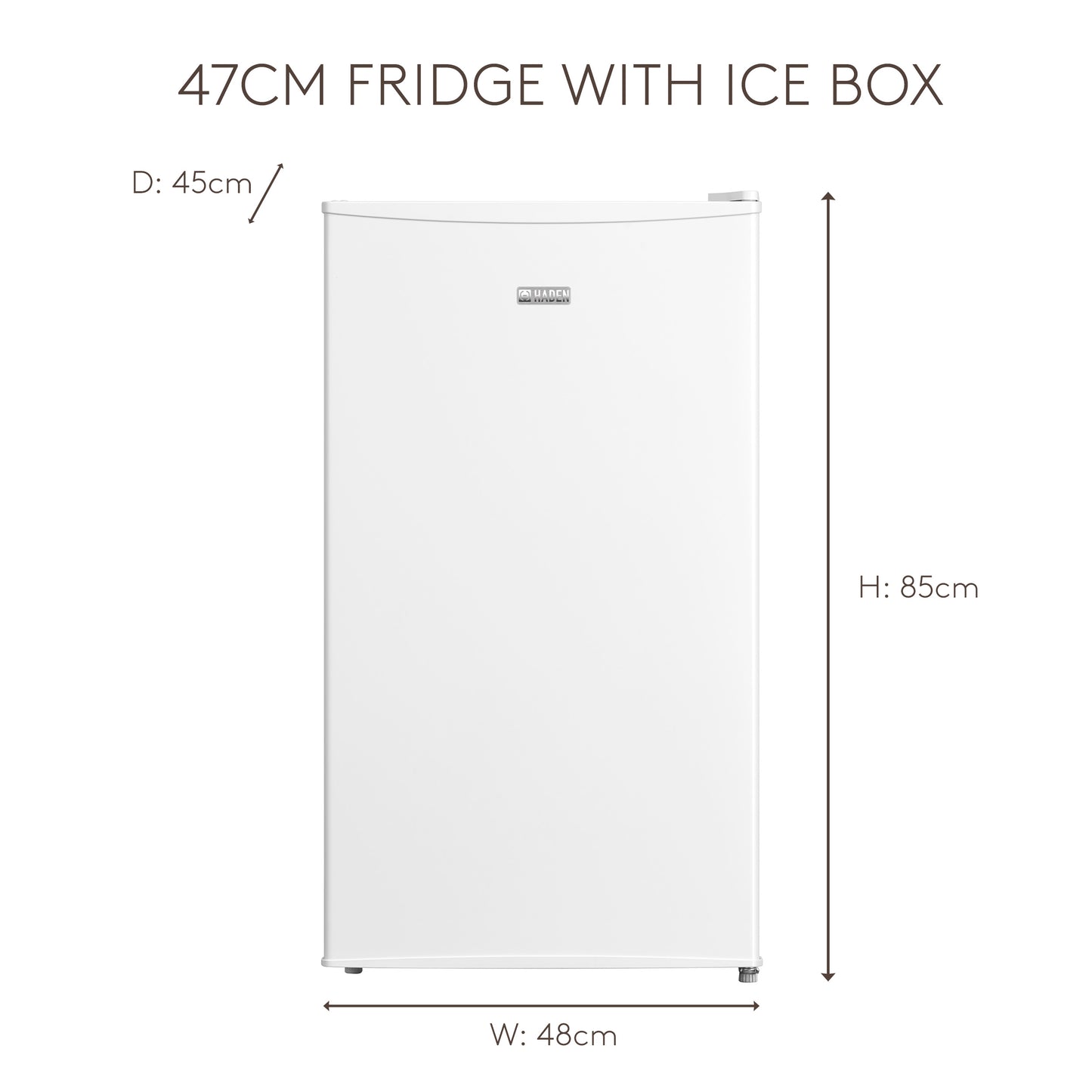 HR780W 47cm Fridge With Ice Box Refrigerators Haden