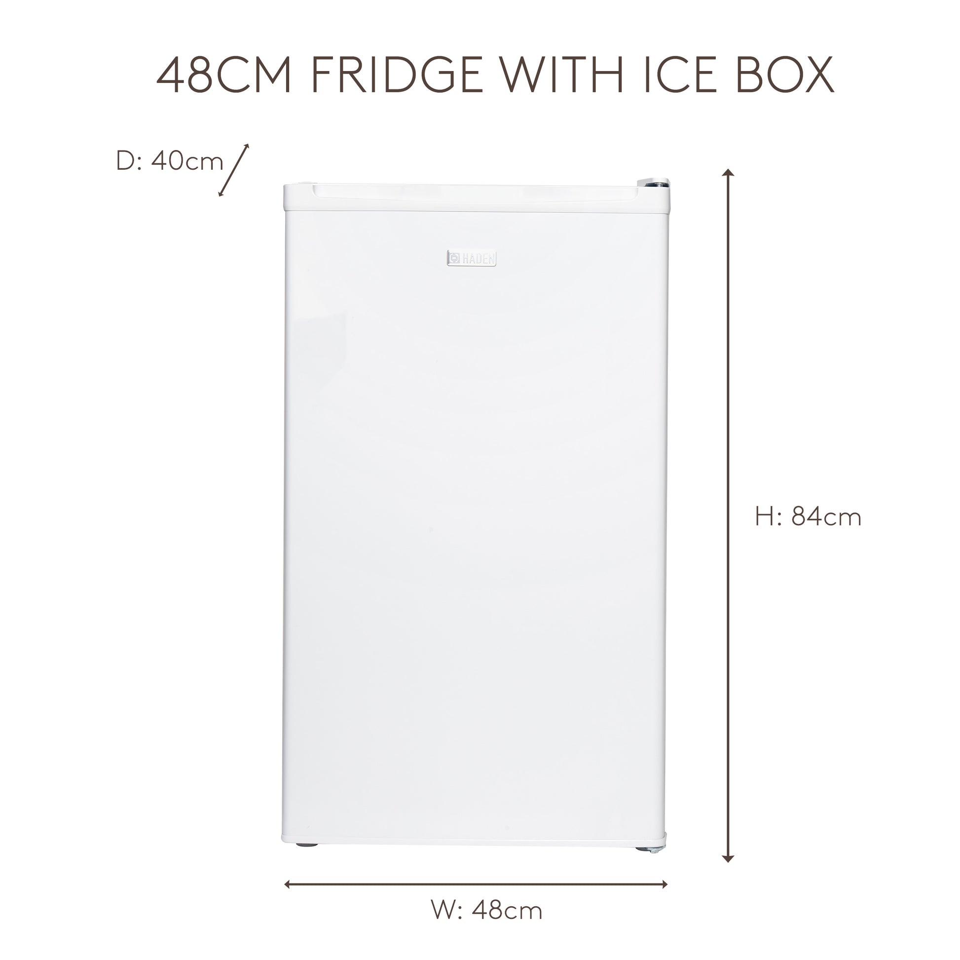 HR82W-E 48cm Fridge With Ice Box Refrigerators Haden