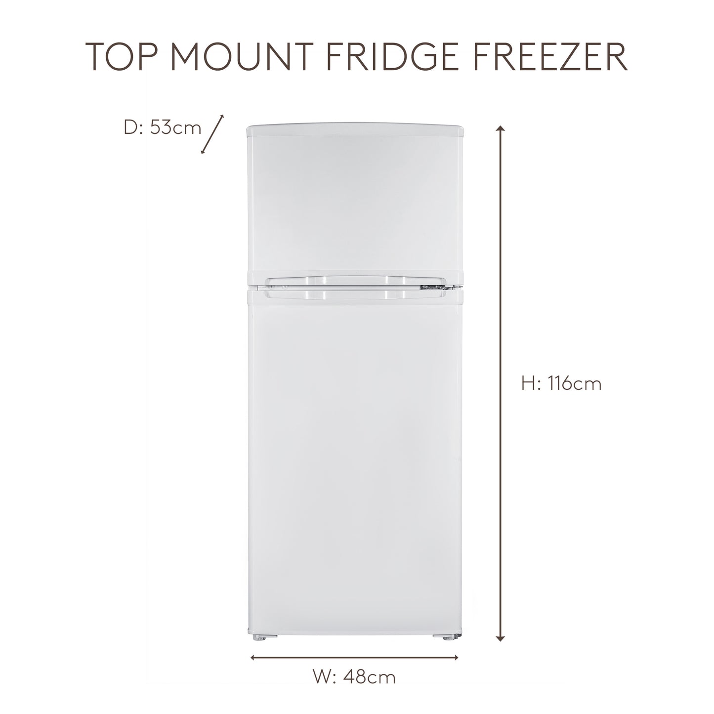 HT118W-E Top Mount Fridge Freezer Refrigerators Haden