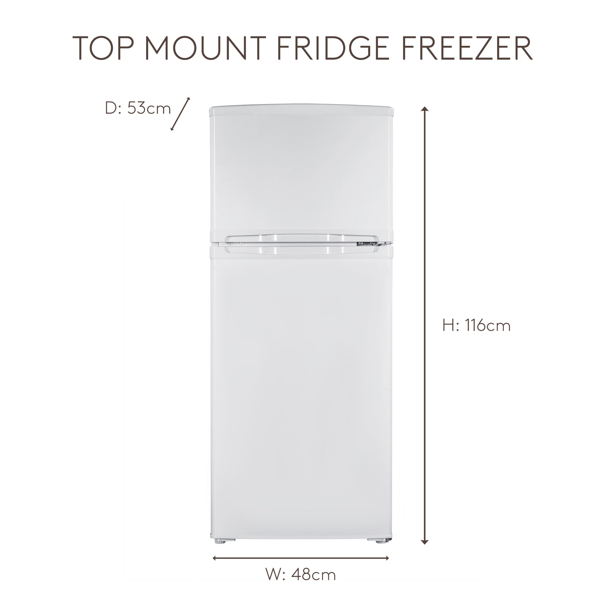 HT118W-E Top Mount Fridge Freezer Refrigerators Haden