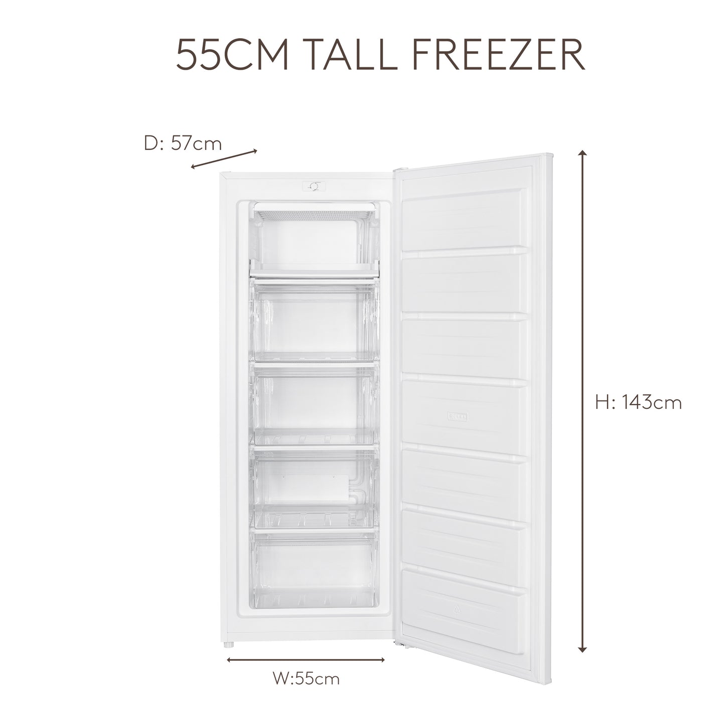 HZ218WH-E 55cm Tall Freezer - White Refrigerators Haden