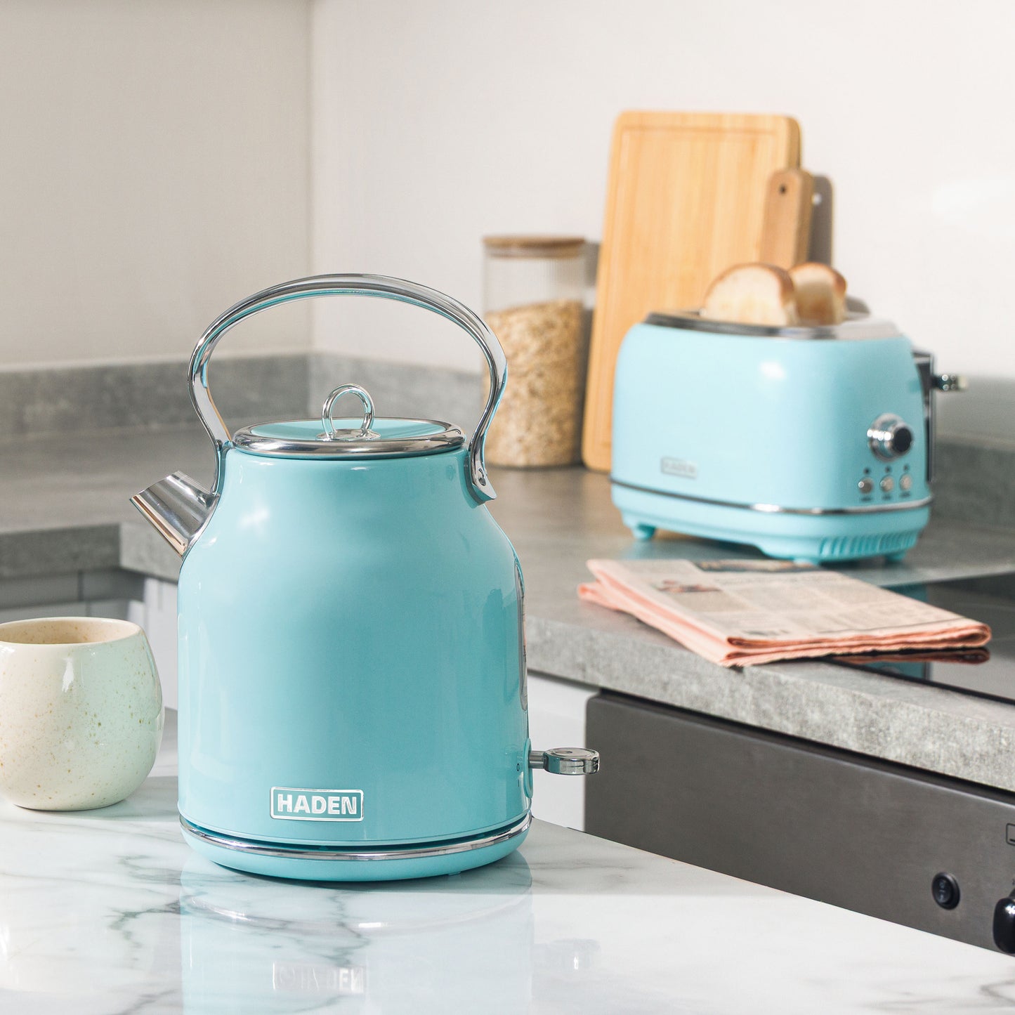 Haden Heritage Turquoise Kettle and 2 Slice Toaster Bundle Bundle Haden
