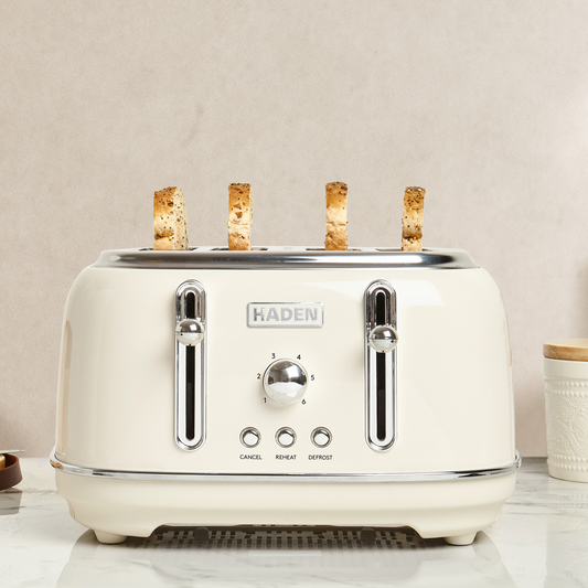 Haden Highclere Cream 4 Slice Toaster Toasters Haden