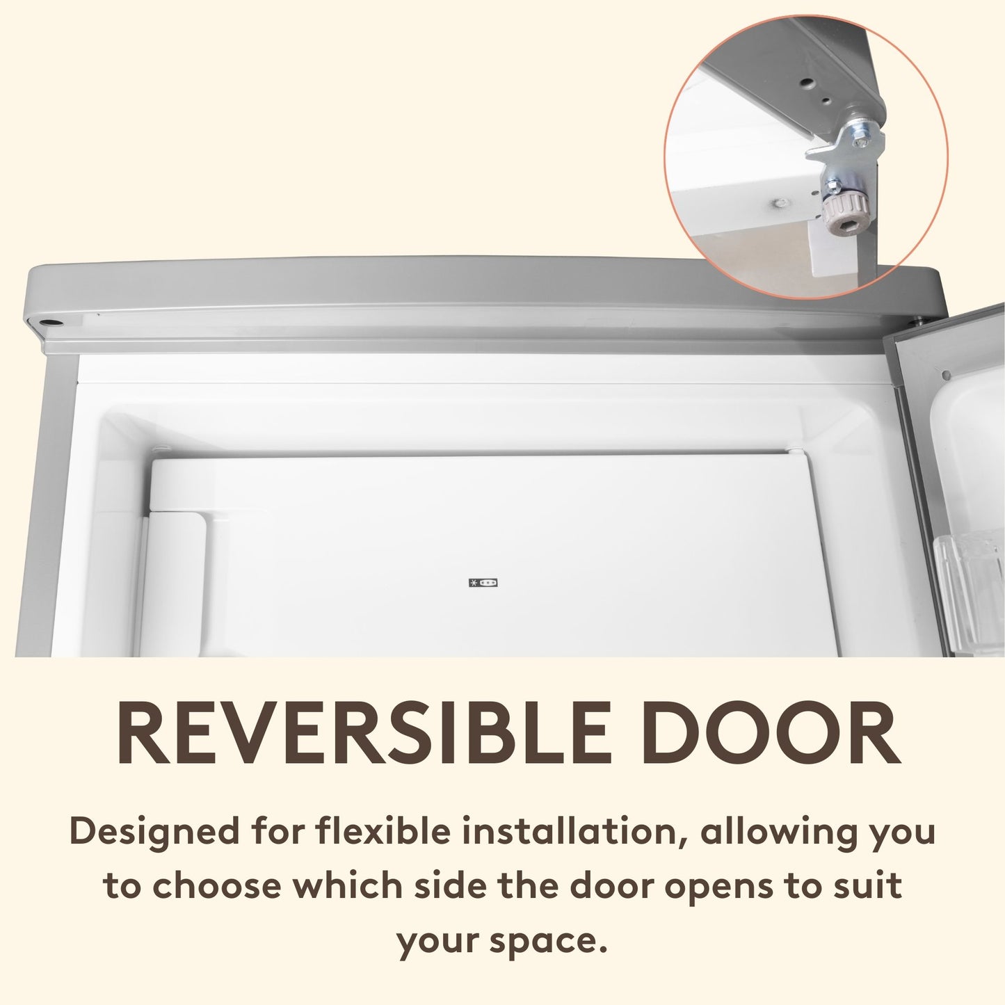 HR111IX 55cm Fridge With Ice Box - Inox Refrigerators Haden