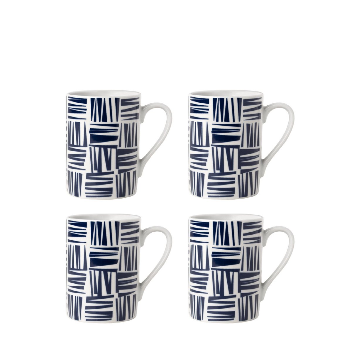 Brooklyn Navy Blue Set of 4 Mugs