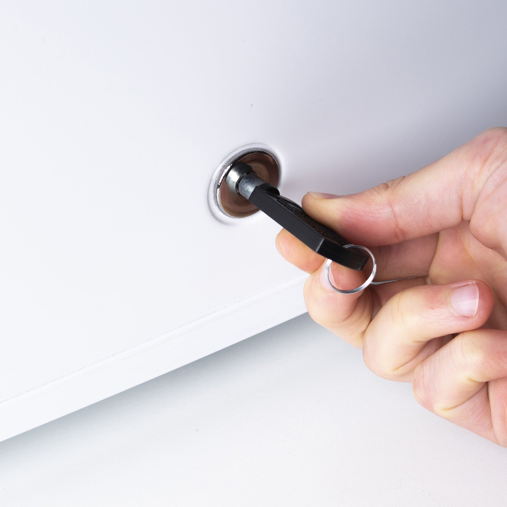 Haden White HR50W Tabletop Compact Fridge with Lock Refrigerators Haden