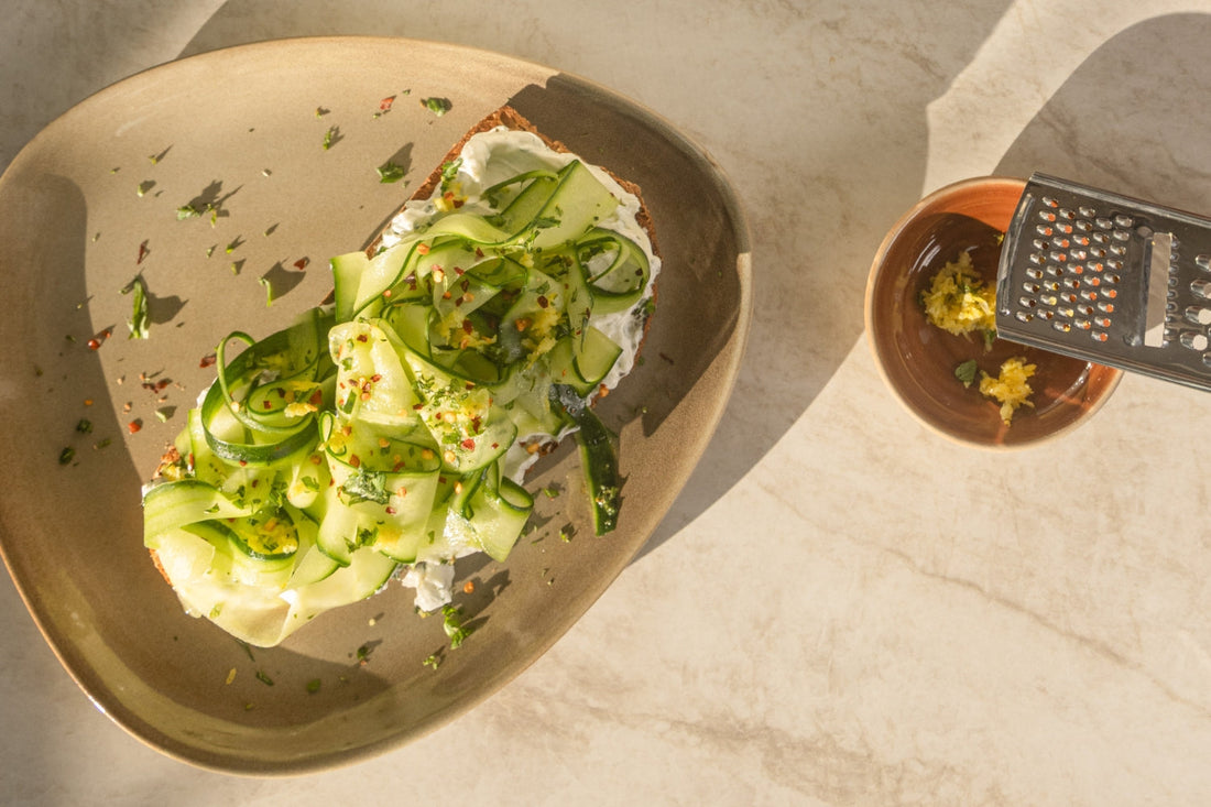 Shaved Cucumber, Lemon & Herb Labneh Toast