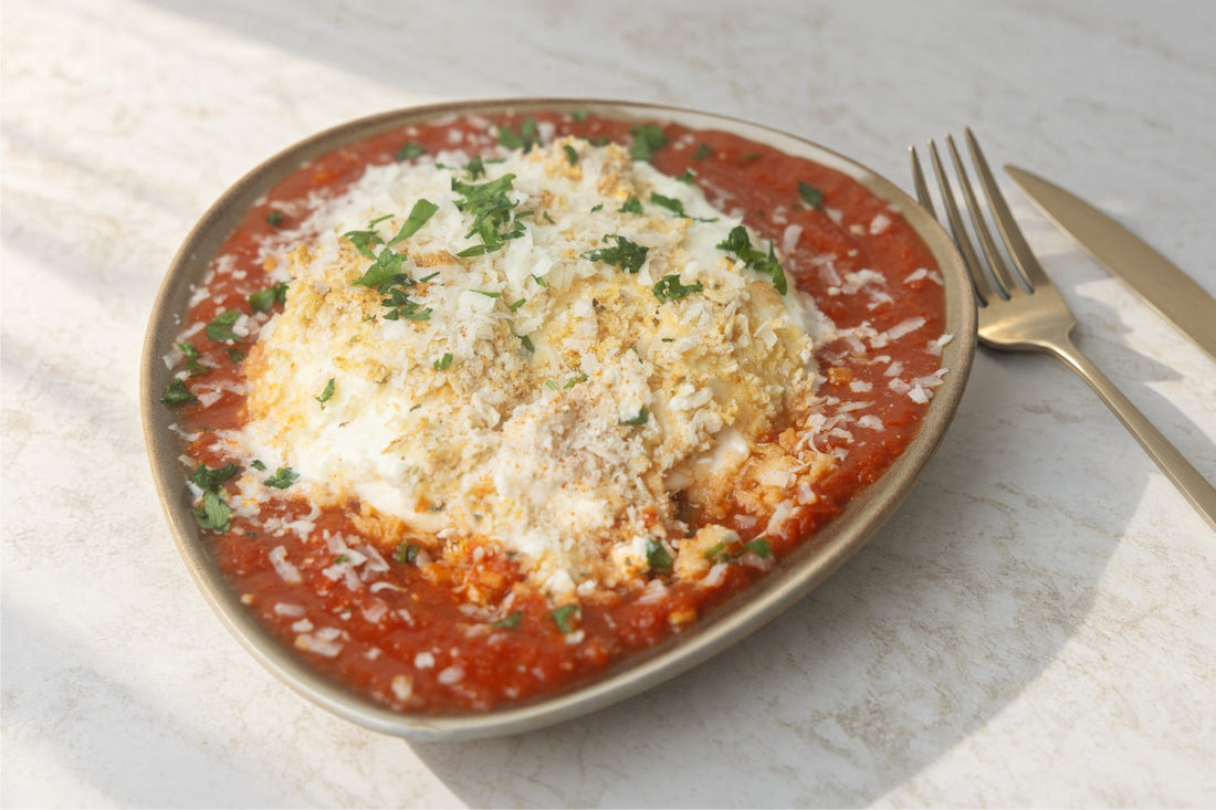 Crispy Air-Fried Burrata with Marinara
