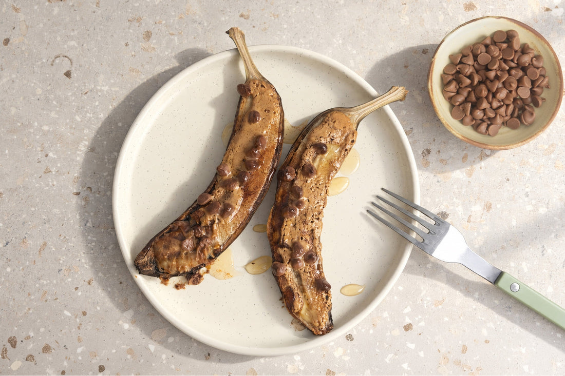 Air-Fried Peanut Butter Chocolate Banana