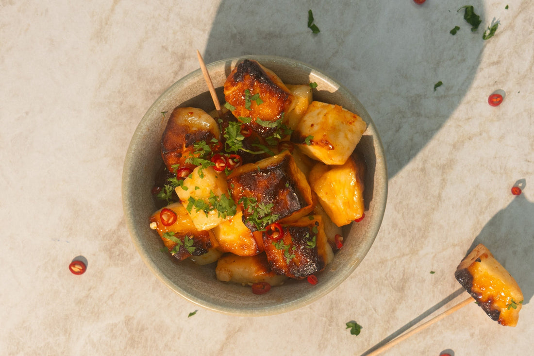 Hot Honey Halloumi Bites
