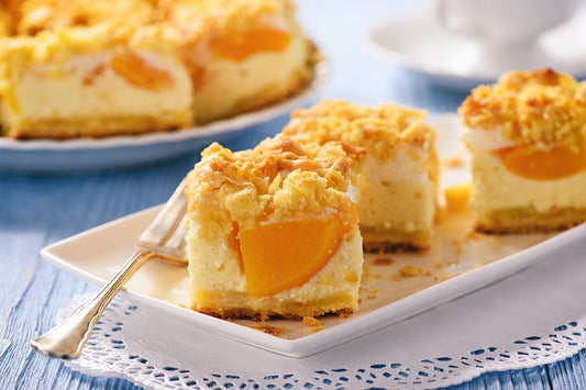 Peach Streusel Cheesecake