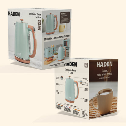 Haden Dorchester Sage Green Digital Variable Temperature Kettle Electric Kettles Haden