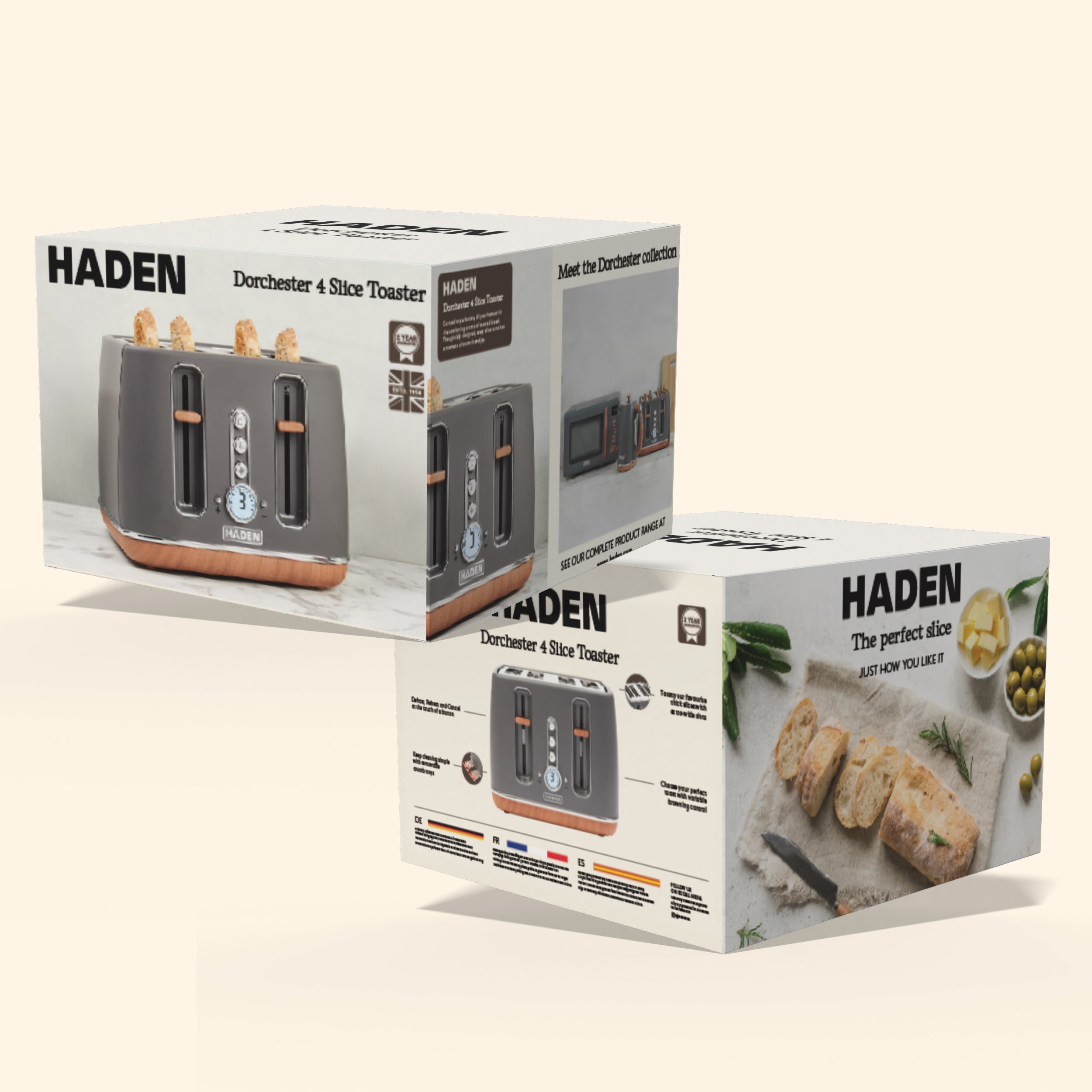 Haden Dorchester Grey 4 Slice Toaster