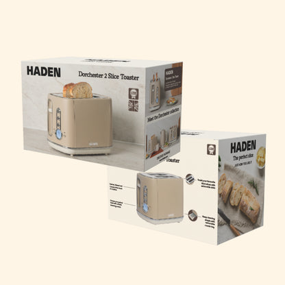 Haden Dorchester 2 Slice Toaster Cashmere Beige Toasters Haden