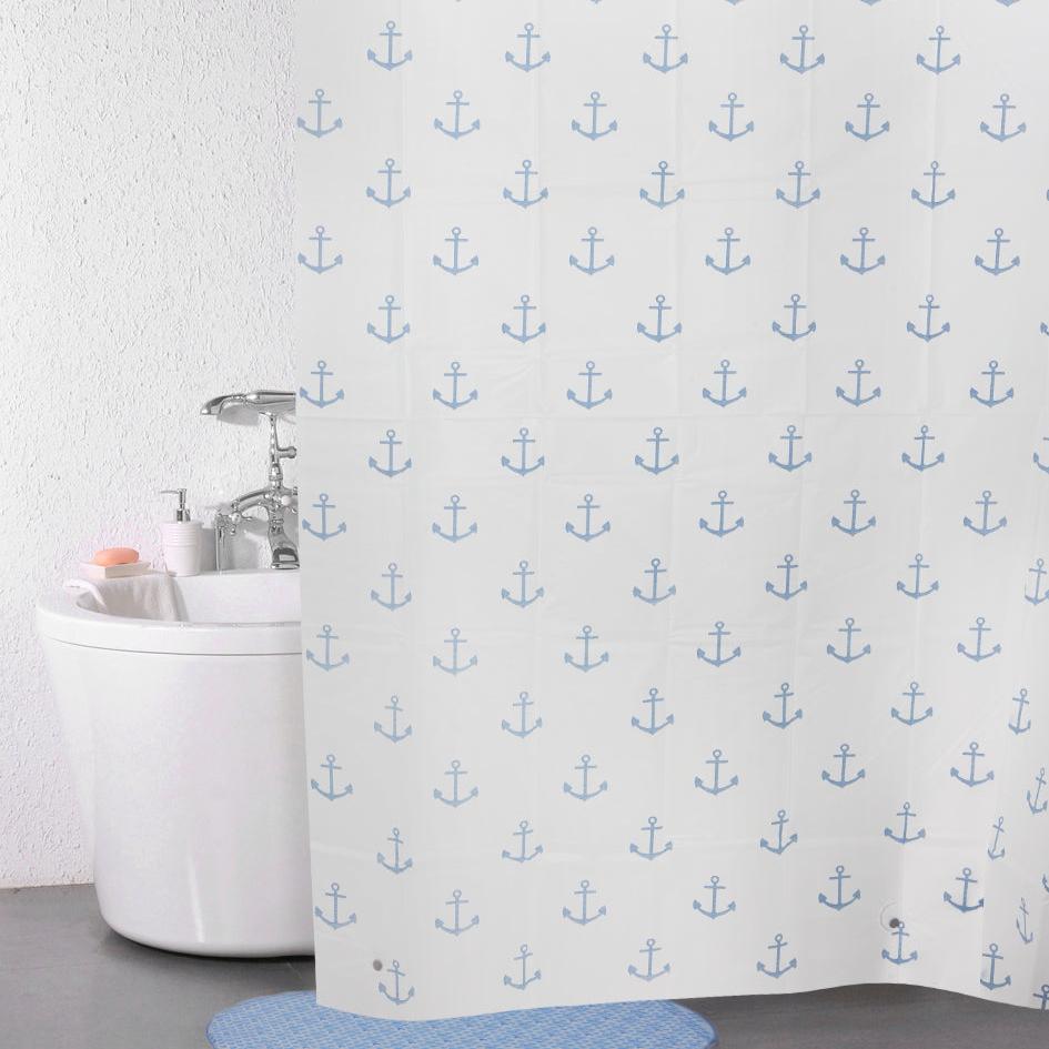 Anchor PEVA Shower Curtain Bathroom Sabichi Homewares Ltd