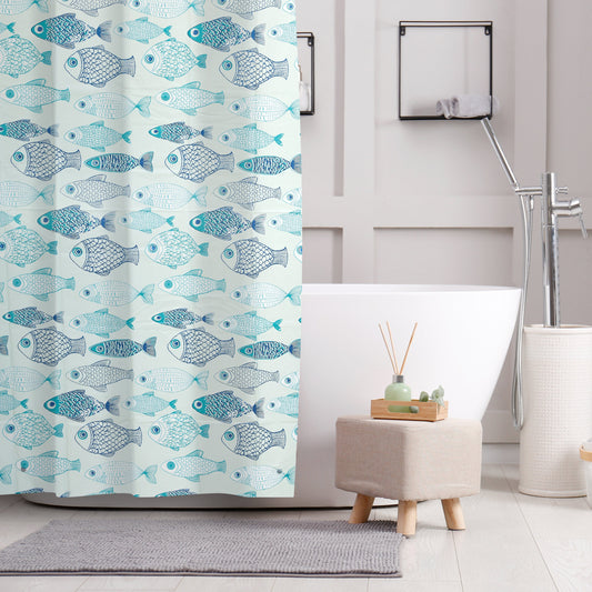 Baby Fish PEVA Shower Curtain Bathroom Sabichi Homewares Ltd