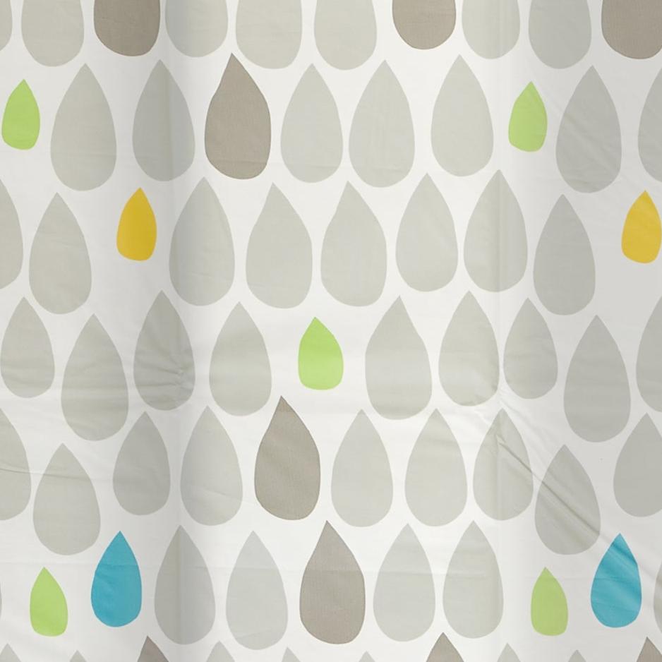 Rain Drops PEVA Shower Curtain Bathroom Sabichi Homewares Ltd