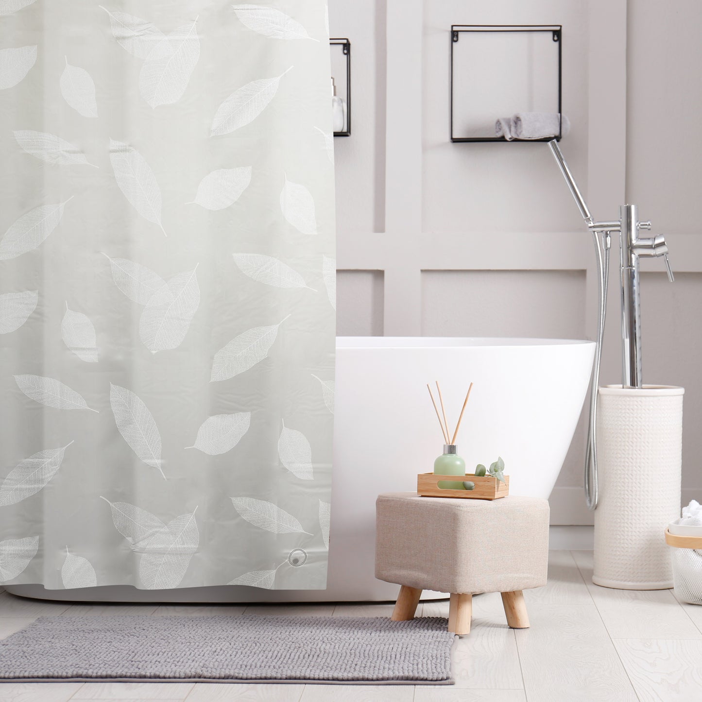 Leaves PEVA Shower Curtain