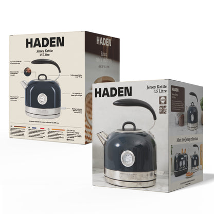 Haden Jersey Steel Blue Kettle Electric Kettles Haden