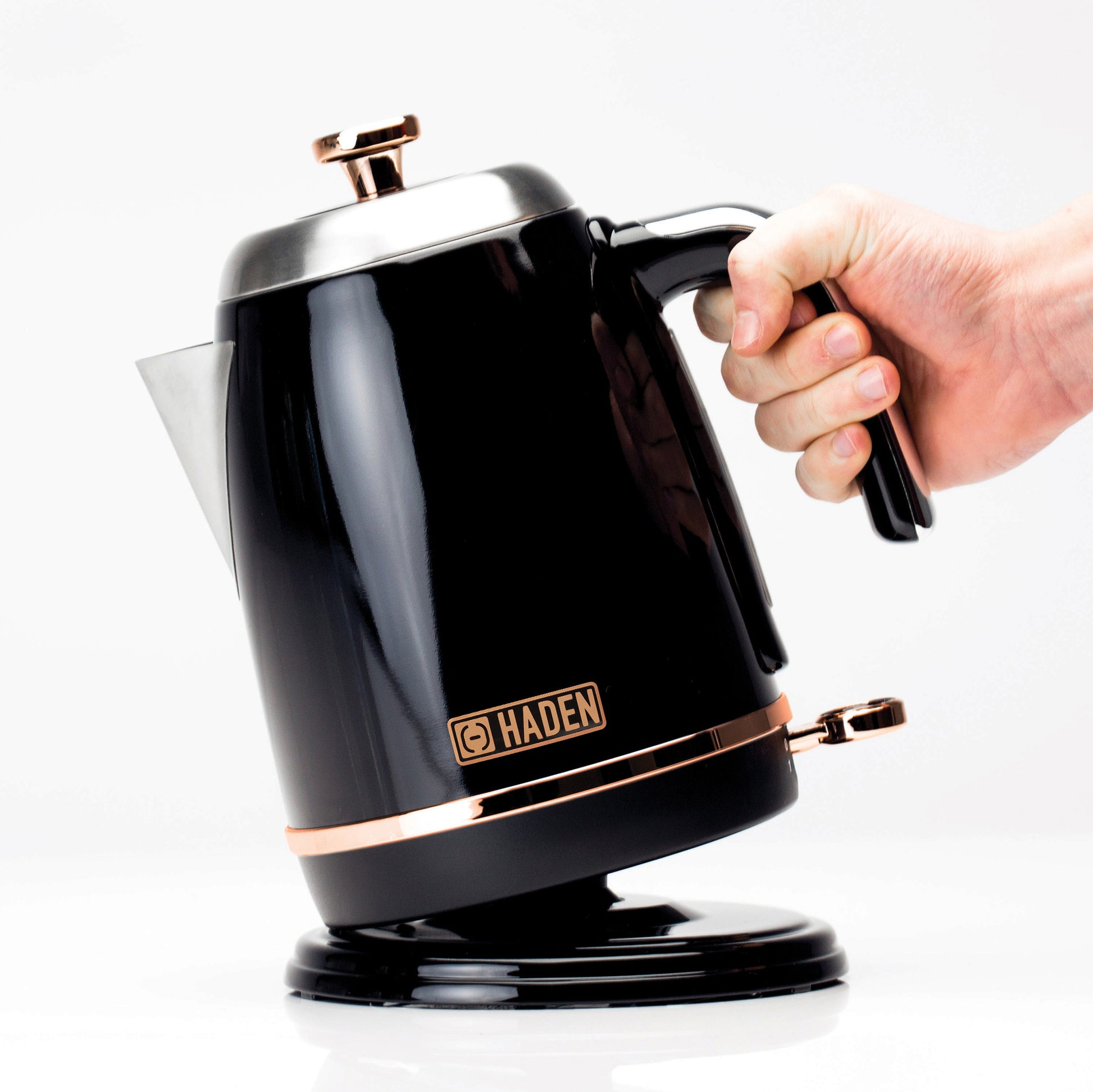 Haden Salcombe Black and Copper Kettle Electric Kettles Haden