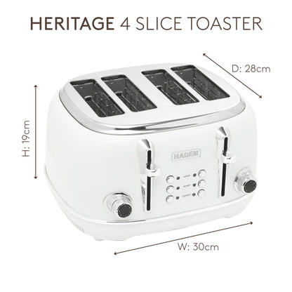 Haden Heritage Ivory 4 Slice Toaster Toasters Haden