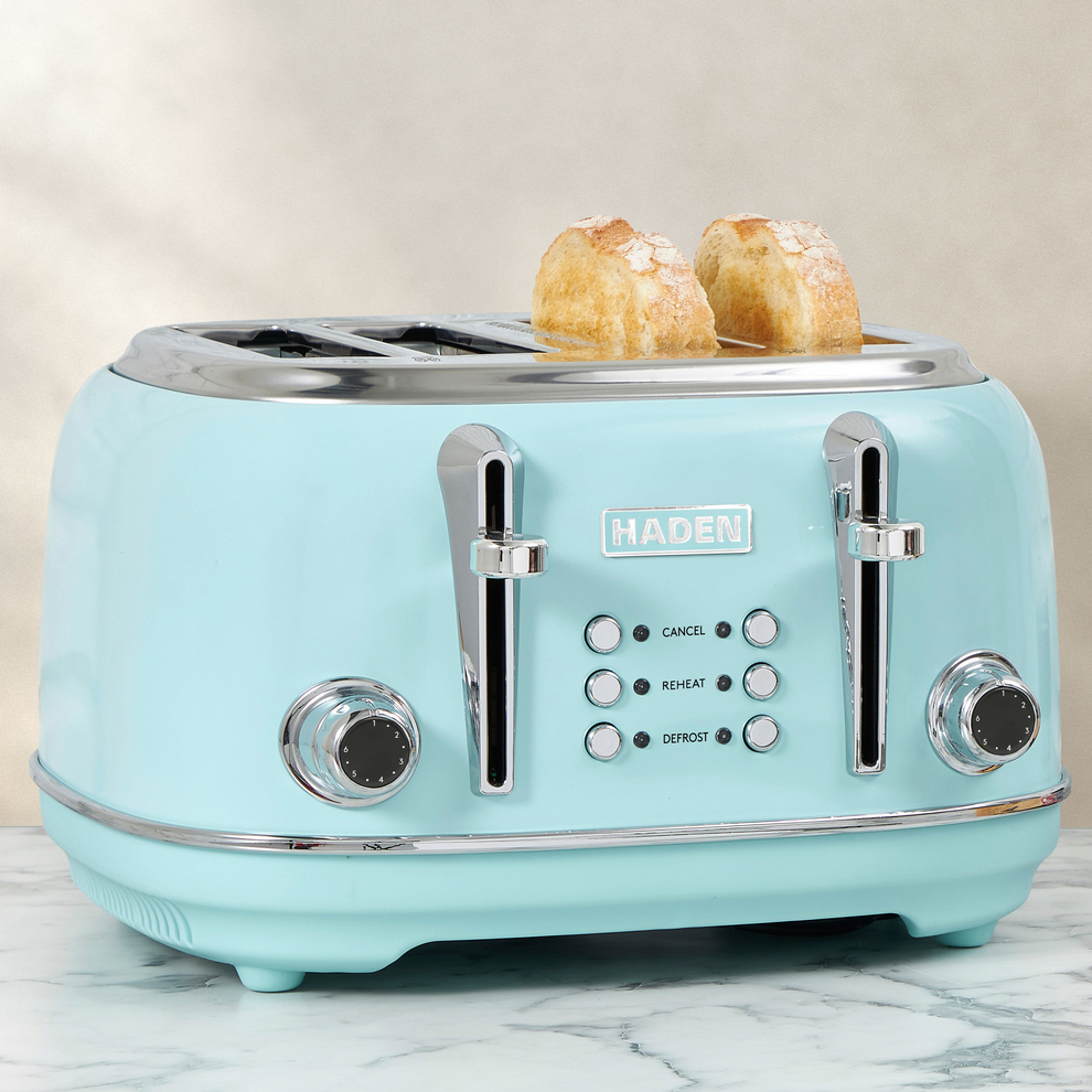 Haden Heritage Turquoise 4 Slice Toaster