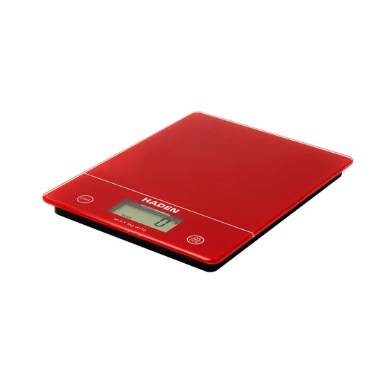 Red Digital 5kg Slim Line Kitchen Scales Kitchen Sabichi Homewares Ltd