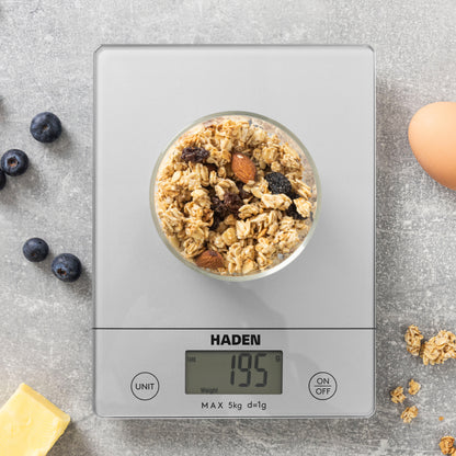 Silver Digital 5kg Slim Line Kitchen Scales Kitchen Sabichi Homewares Ltd