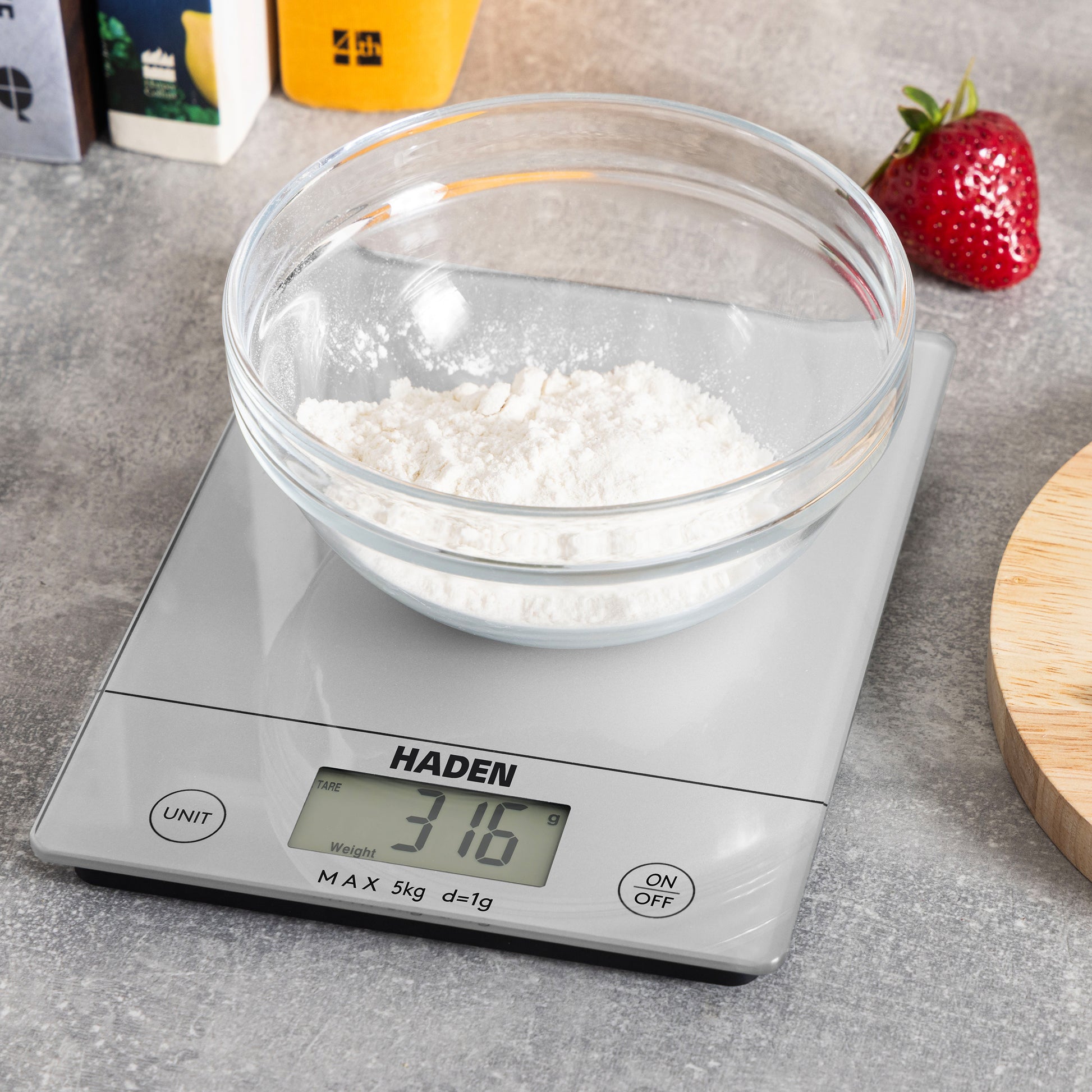 Silver Digital 5kg Slim Line Kitchen Scales Kitchen Sabichi Homewares Ltd
