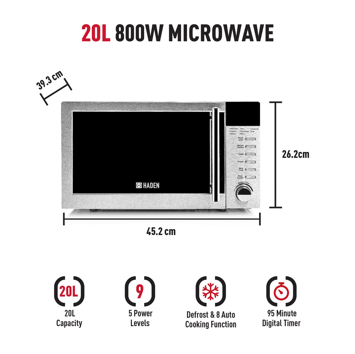 Haden Stainless Steel (Exterior) Microwave