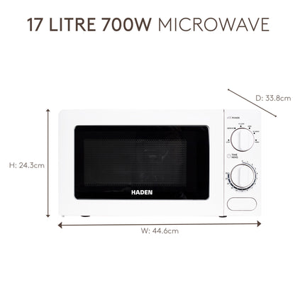Haden 17L White Microwave Microwave Ovens Haden