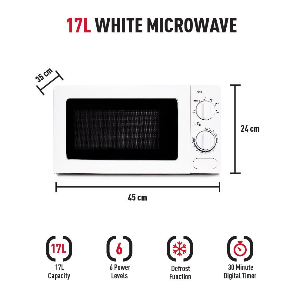 Haden 17L White Microwave