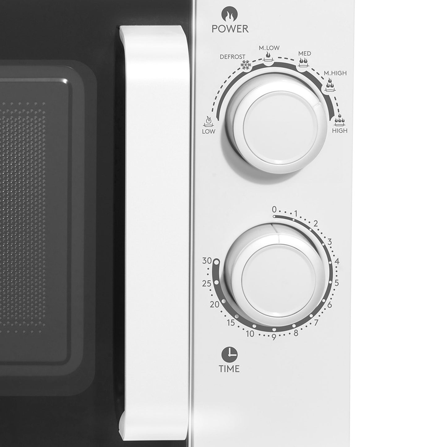 Haden 20L White Stainless Steel Interior Microwave Microwave Ovens Haden