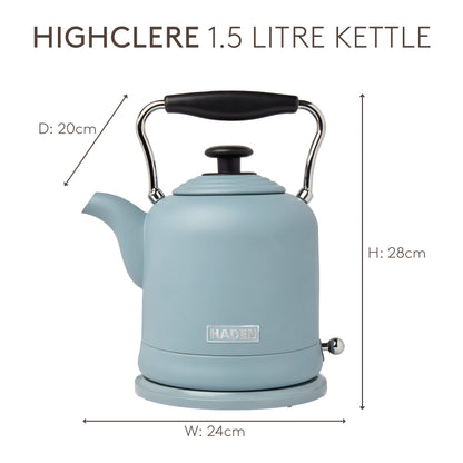 Haden Highclere Poole Blue Kettle Electric Kettles Haden