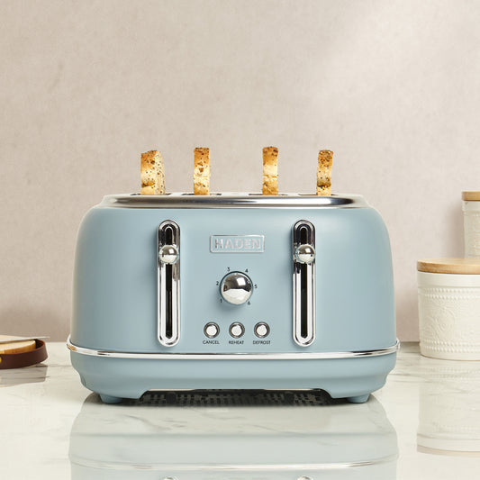 Haden Highclere Poole Blue 4 Slice Toaster Toasters Haden