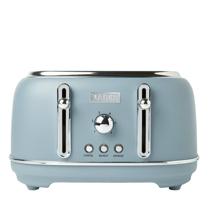 Haden Highclere Poole Blue 4 Slice Toaster Toasters Haden