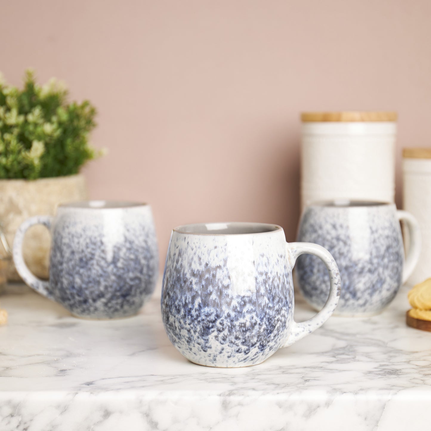 Pale Grey Ombre Reactive Stoneware Mug Dining Sabichi Homewares Ltd