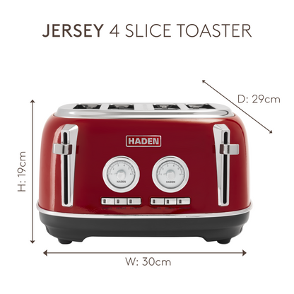 Haden Jersey Red 4 Slice Toaster Toasters Haden