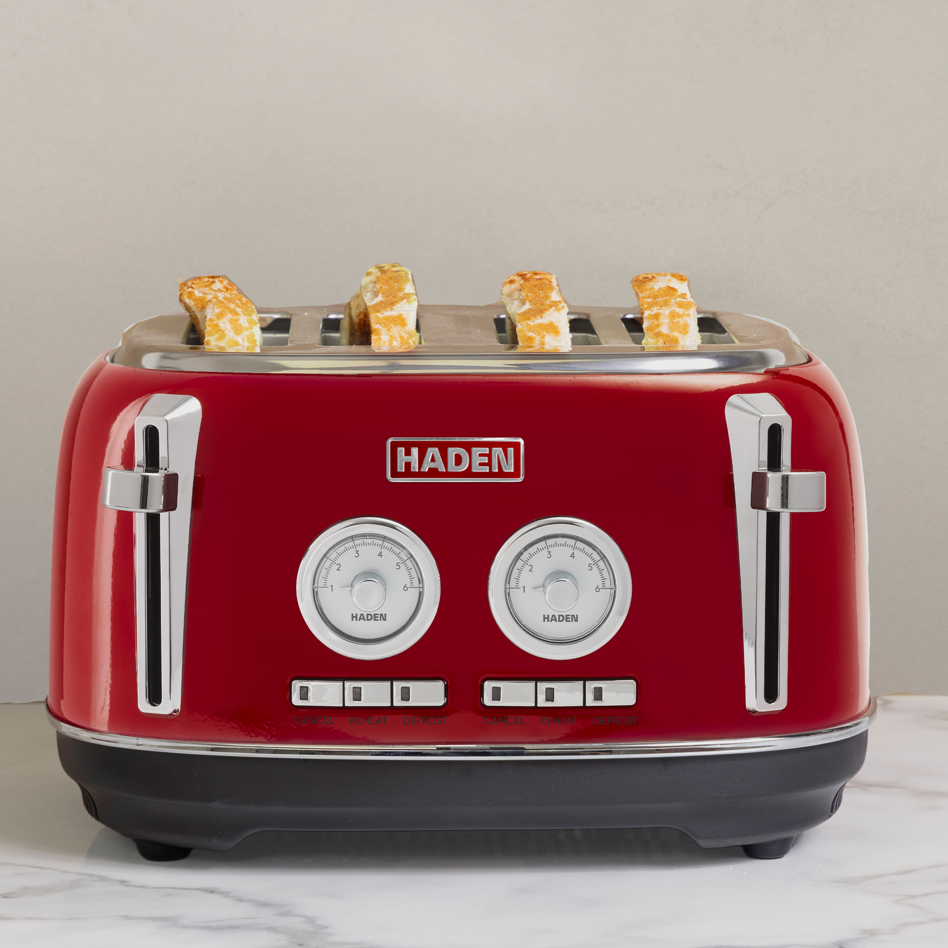 Haden Jersey Red 4 Slice Toaster Toasters Haden