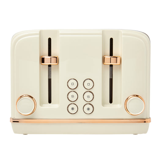 Haden Salcombe Cream and Copper 4 Slice Toaster Toasters Haden