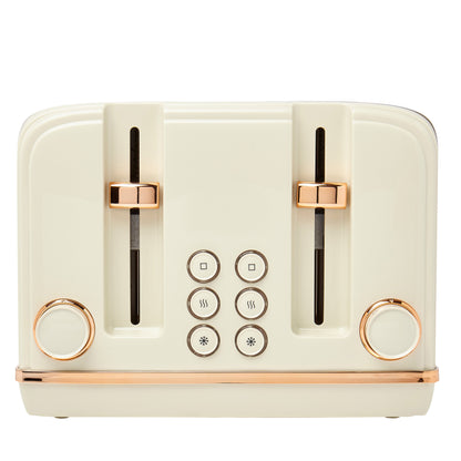 Haden Salcombe Cream and Copper 4 Slice Toaster Toasters Haden