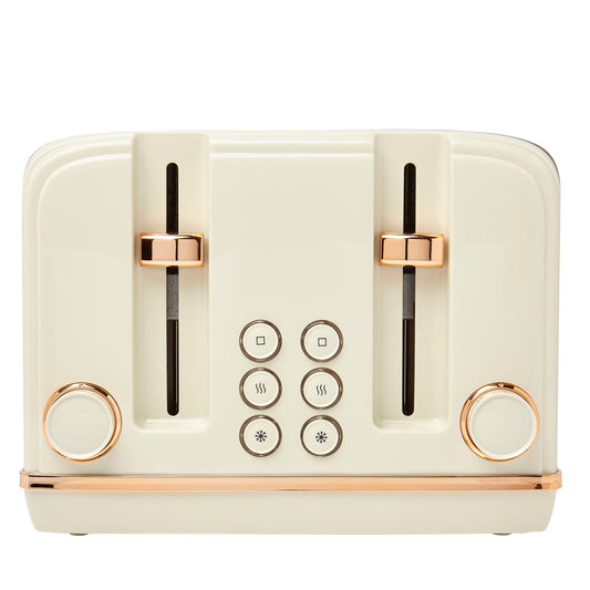 Haden Salcombe Cream and Copper 4 Slice Toaster Toasters Haden