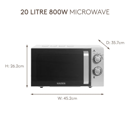 Haden 20L Silver Microwave Microwave Ovens Haden