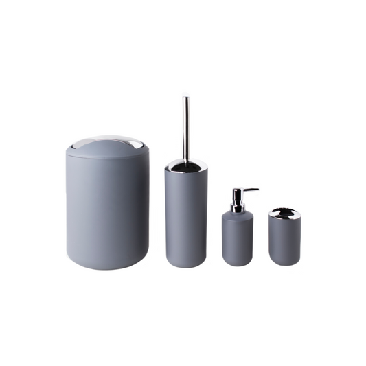 Essentials Slate Grey Bathroom Accessory Set Bathroom Sabichi Homewares Ltd