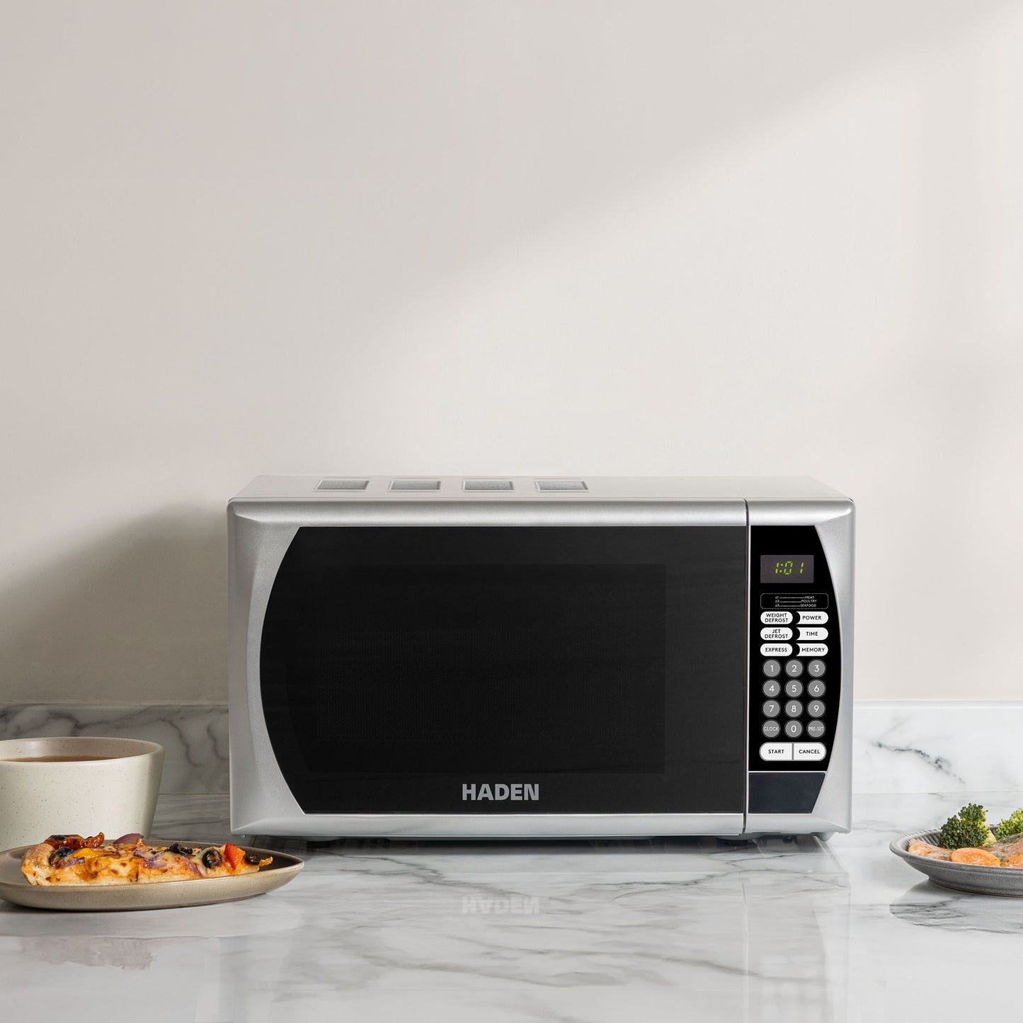 Haden 20L 800W Silver Microwave Microwave Ovens Haden