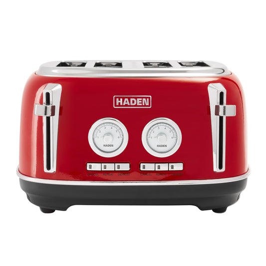 Haden Jersey 4 Slice Toaster – Red Toasters Haden