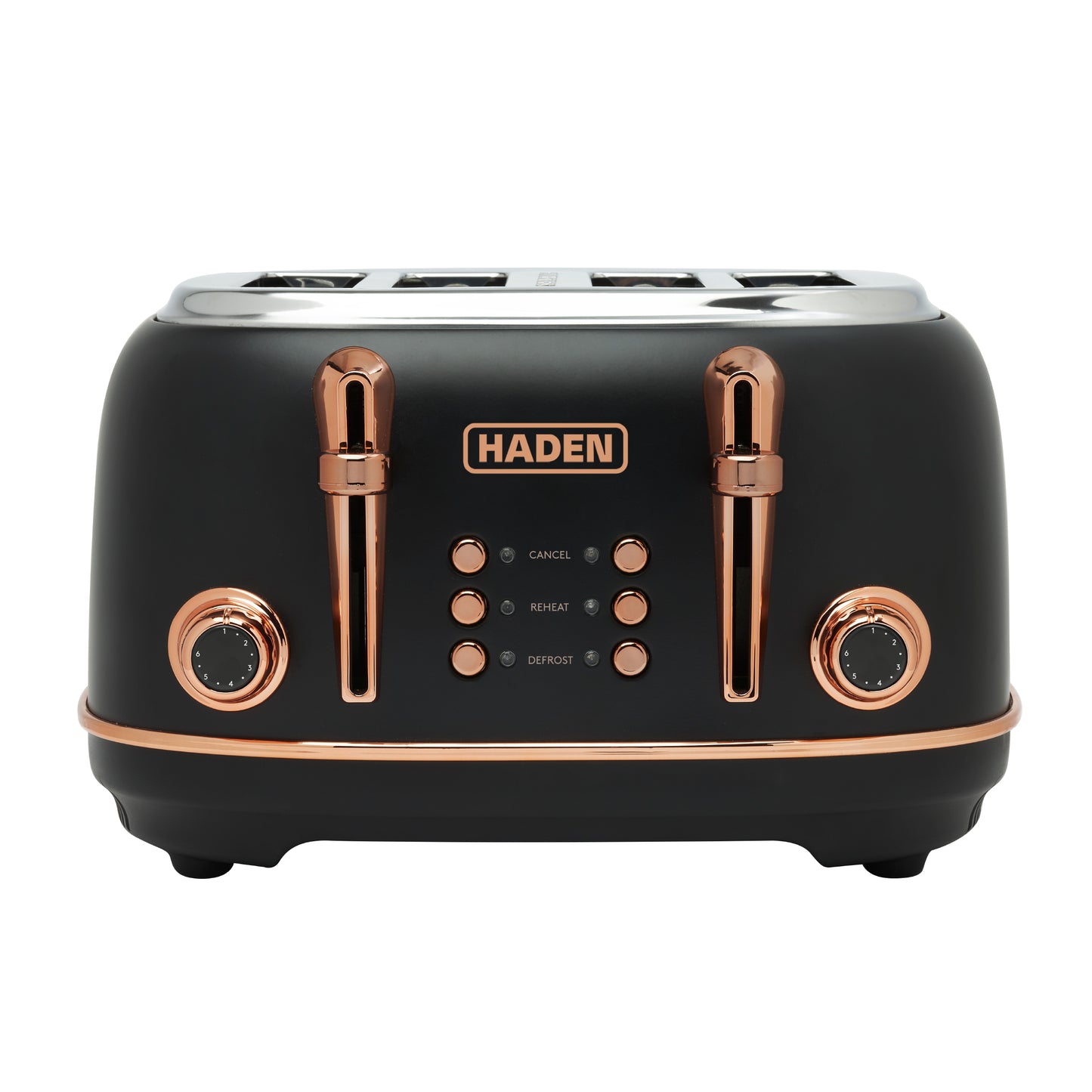 Haden Heritage 4 Slice Toaster – Black & Copper