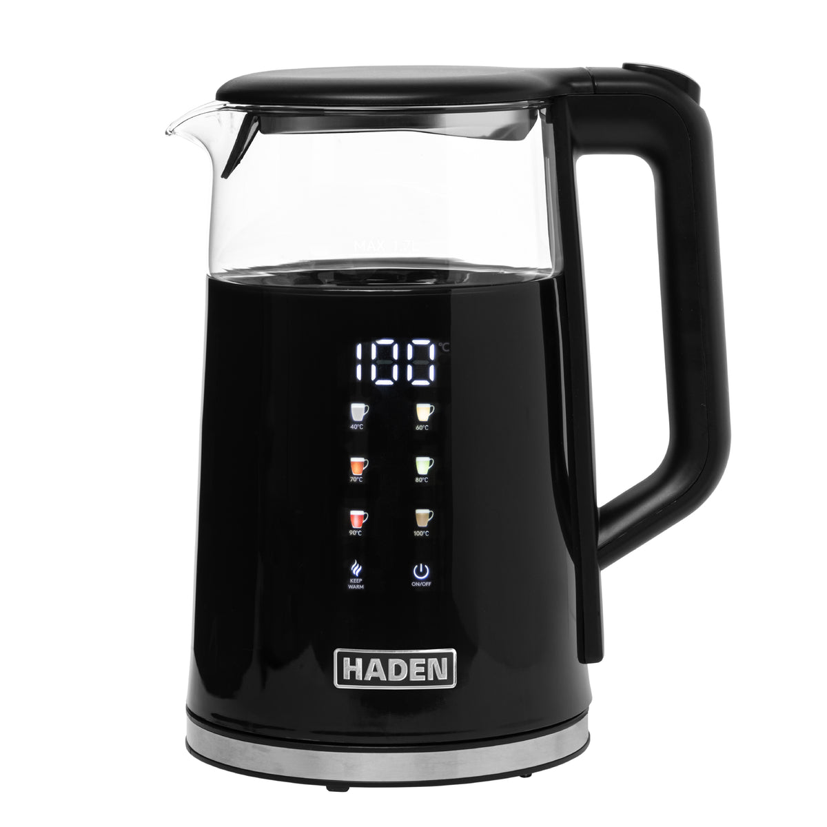 Haden 1.7L Sensor Kettle – Black Electric Kettles Haden